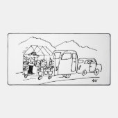 Voiture est remorquer une caravane et une serre. D (Recto)