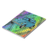 Voiture Hippie Bloc-notes Art coloré (Tourné)