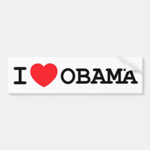 Voiture I autocollant d'Obama de coeur