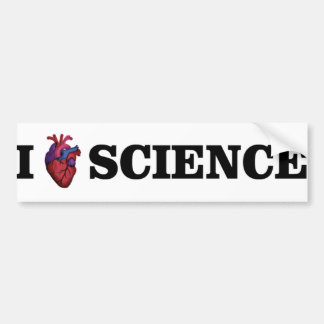 Voiture I Love Science autocollant de pare-chocs