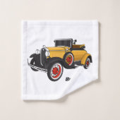 Voiture jaune classique 1931 (Gant de toilette)