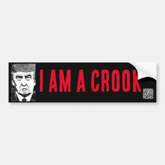 Voiture JE SUIS UN CROOK, un autocollant de pare-chocs Tru