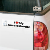 Voiture J'Entends mon autocollant de bosse d'Aussiedoodle (Sur camion)