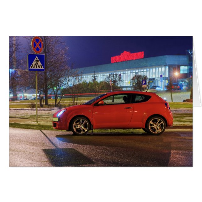 Voiture le soir (Devant horizontal)