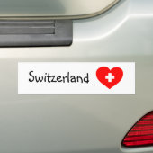 Voiture Love Switzerland - autocollant de pare-chocs cardi (En voiture)