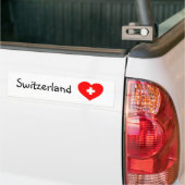Voiture Love Switzerland - autocollant de pare-chocs cardi (Sur camion)