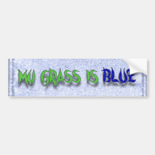 VOITURE MON HERBE EST AUTOCOLLANT DE BLUE-BUMPER