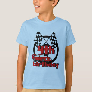 Voiture Racing 4e Anniversaire Tshirts et cadeaux