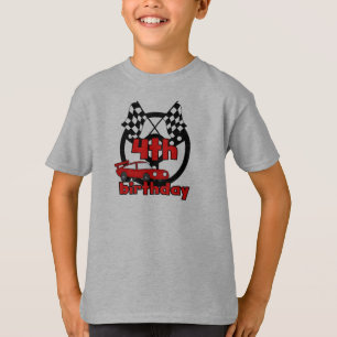 Voiture Racing 4e Anniversaire Tshirts et cadeaux