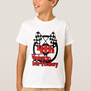 Voiture Racing 4e Anniversaire Tshirts et cadeaux