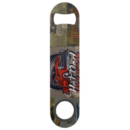 Voiture rétro multicolore (Dos)