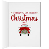 Voiture rouge avec couronne de Noël (Intérieur (Droit))