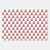 Voiture rouge avec papier cadeau de Noël (Devant)