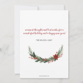 Voiture rouge Noël Nous avons déménagé Faire-part (Dos)