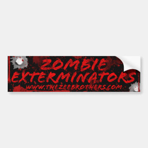 Voiture Sang d'exterminateurs de zombi et autocollant