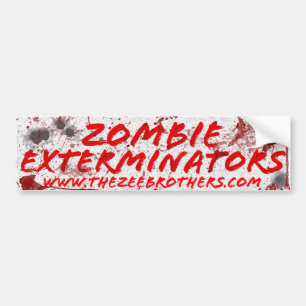 Voiture Sang d'exterminateurs de zombi et autocollant