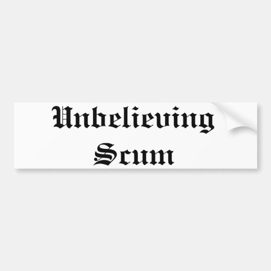 Voiture Un autocollant de pare-chocs incroyable (Devant)