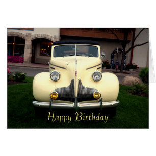 Voiture Vintage 092 Carte Anniversaire