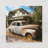 Voiture Vintage Et Garage, Carte de visite (Devant)