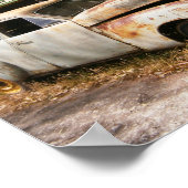 Voiture Vintage Et Garage, Poster (Coin)