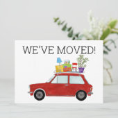 Voiture Vintage Nouvelle carte d'adresse (Debout devant)