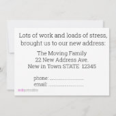 Voiture Vintage Nouvelle carte d'adresse (Dos)