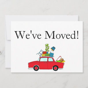 Voiture Vintage Nouvelle carte d'adresse