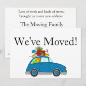 Voiture Vintage Nouvelle carte d'adresse (Devant / Derrière)