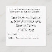 Voiture Vintage Nouvelle carte d'adresse (Dos)