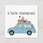 Voiture Vintage Nouvelle carte d'adresse (Devant)