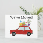 Voiture Vintage Nouvelle carte d'adresse (Debout devant)