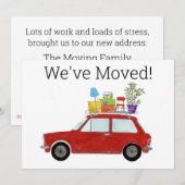 Voiture Vintage Nouvelle carte d'adresse (Devant / Derrière)