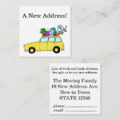 Voiture Vintage Nouvelle carte d'adresse (Devant / Derrière)