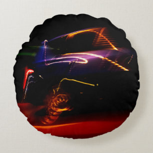 voiture violette danse coussin rond