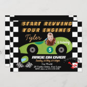 Voitures 5e anniversaire Invitation Boys (Devant / Derrière)