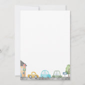 Voitures Anniversaire Fête Invitation Thème de tra (Dos)