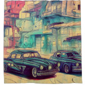 Voitures classiques Abstraites Rideau de douche de (Devant)