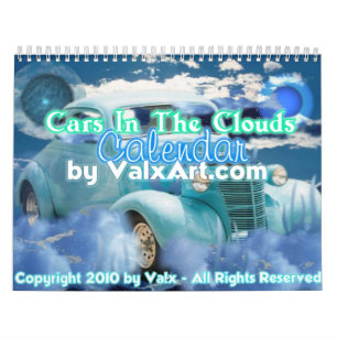 Voitures dans le calendrier de nuages par