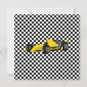 Voitures de course Boy's Birthday Party Invitation (Dos)