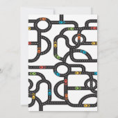 Voitures de course Boys Invitation 2e anniversaire (Dos)