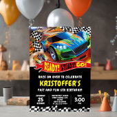 Voitures de course chaude Invitation d'anniversair