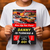 Voitures de course Invitation Anniversaire