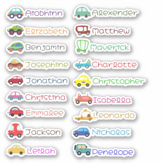 Voitures de jouets Personnalisé Stickers de plusie (Devant)