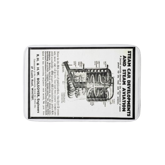 Voitures de vapeur d'annonce de tapis de bain et (Devant)