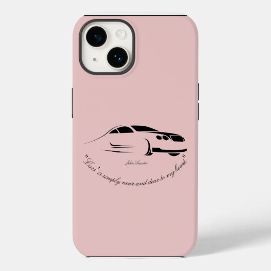 "Voitures est près de mon coeur", Coque iPhone 14 (Verso)
