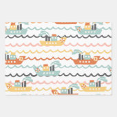 Voitures et bateaux Wrapper Papier pour enfants (Devant 3)