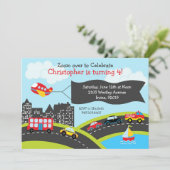 Voitures et camions Invitation à la fête d'anniver (Debout devant)