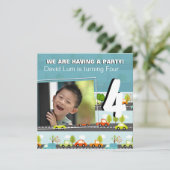 VOITURES ET CAMIONS | Invitation de fête d'anniver (Debout devant)