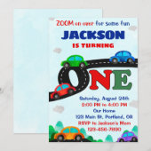 Voitures invitation anniversaire conducteur premie (Devant / Derrière)