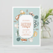 Voitures Invitation de fête d'anniversaire (Debout devant)